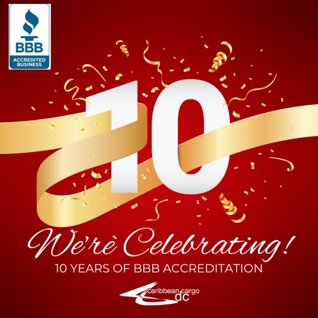 10 th Anniversary Golden Ribbon with confetti Red Instagram Template