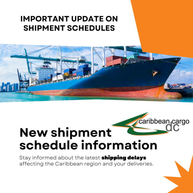 Important update on shipment schedules