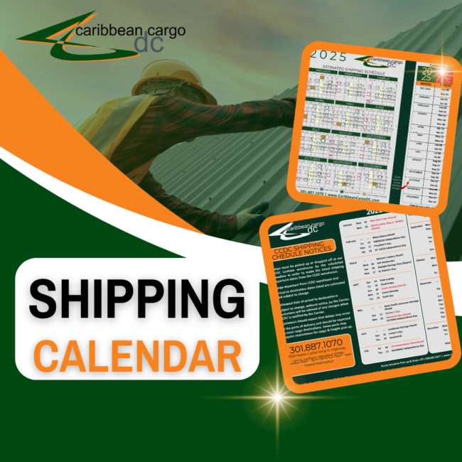 shipping calendar ccdc 2025