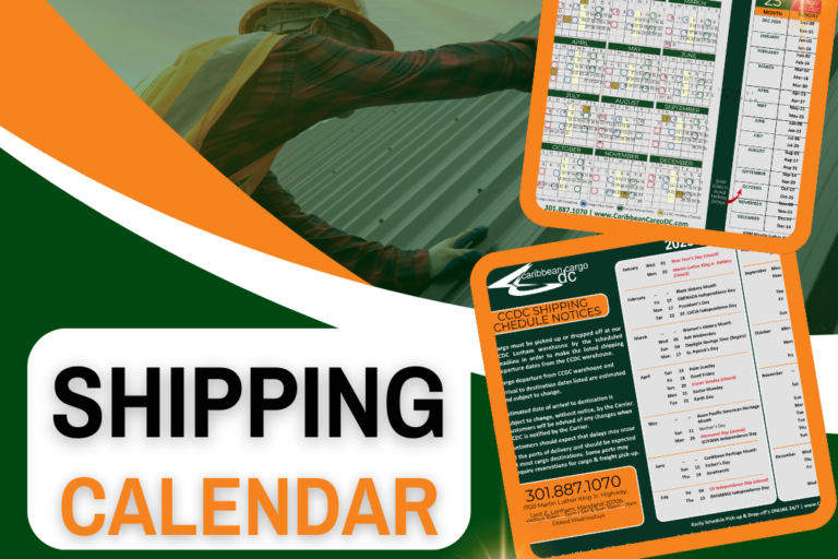 shipping calendar ccdc 2025